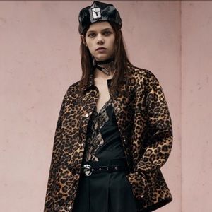 Alexander Wang X Kangol Leather Peebles Cap as seen on Bella Hadid.